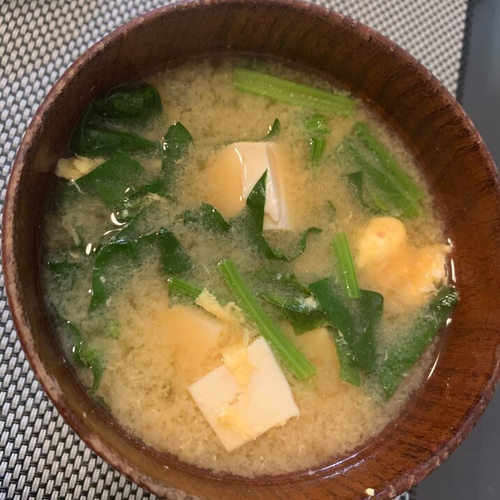 ♡簡単！ママのお味噌汁♡豆腐.ほうれん草.卵